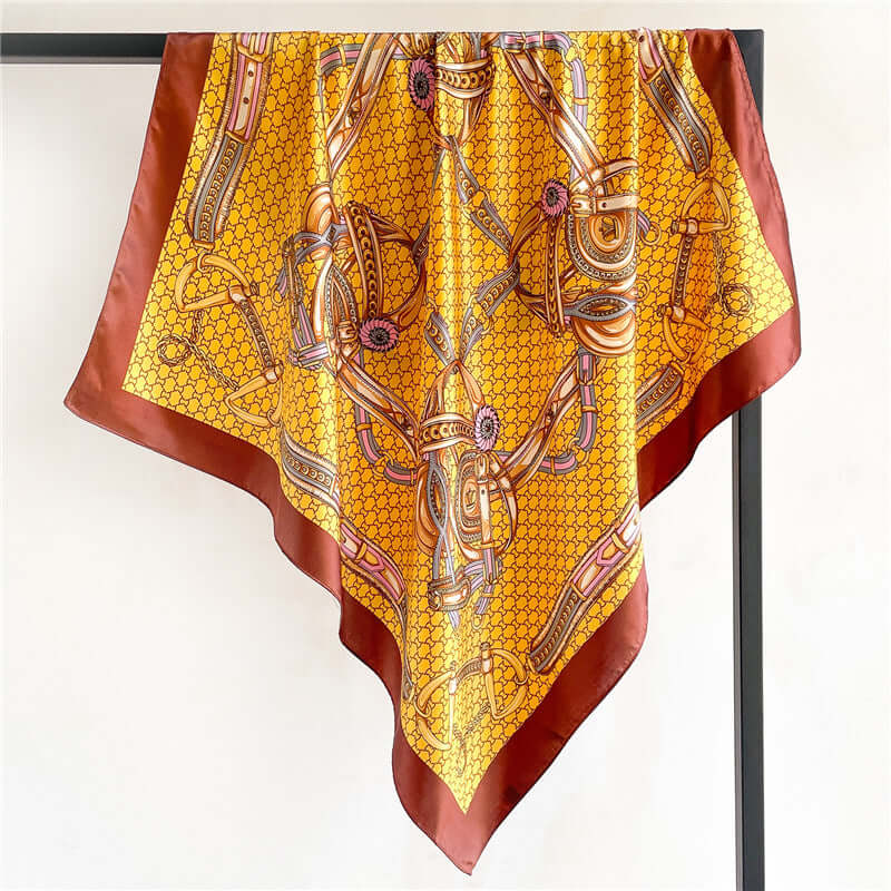 Women's Nordic-Striped Silk Scarf