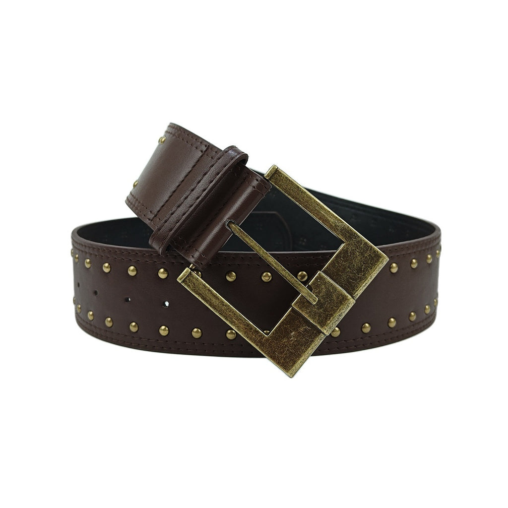 Women's Retro Punk Style Leather Belt with Rivet Decorations