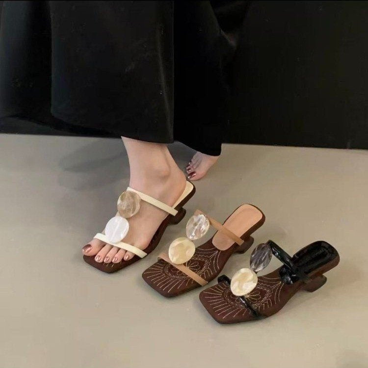 Women's Low heel elegance slide sandals