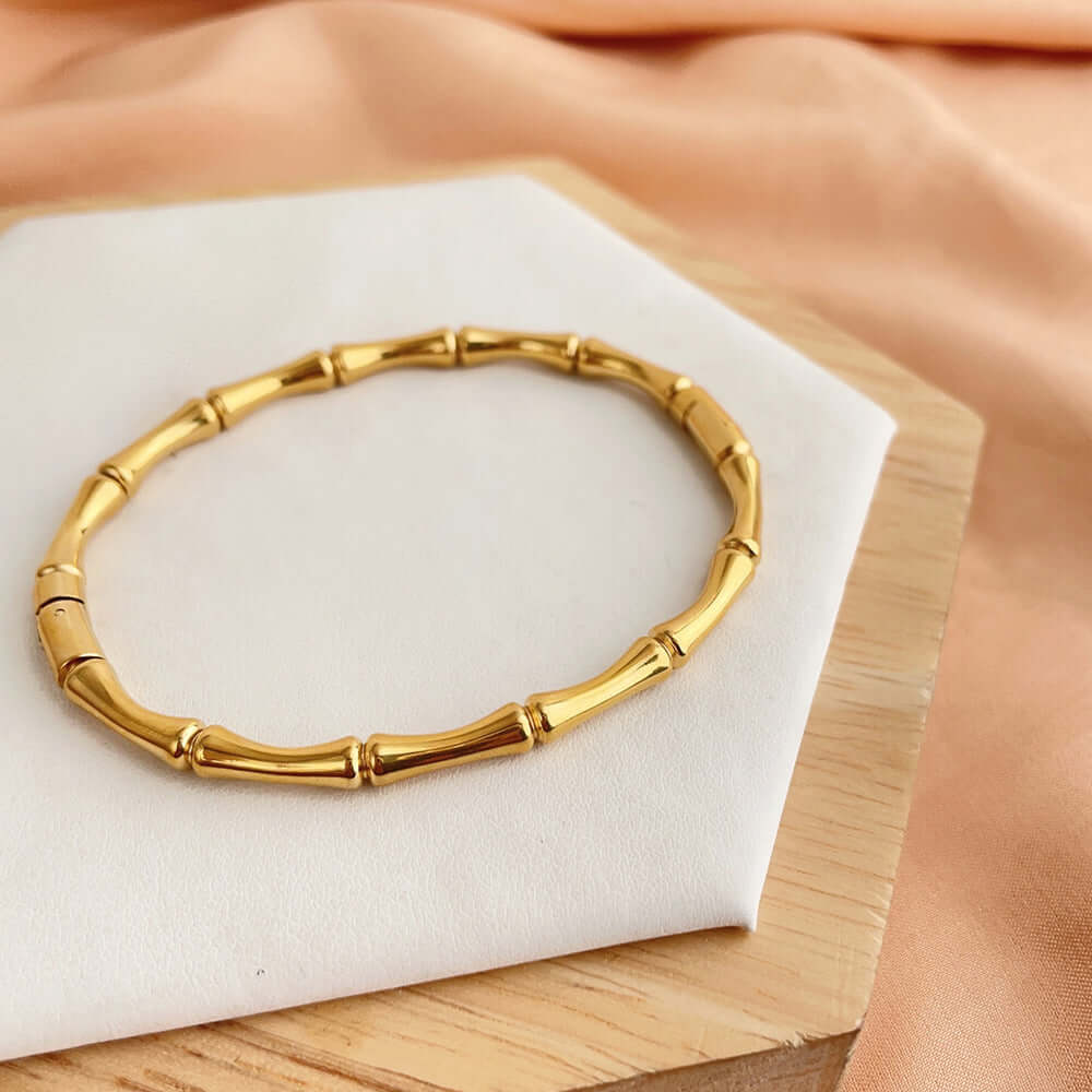 Titanium Steel Closed Bamboo-knot Bracelet