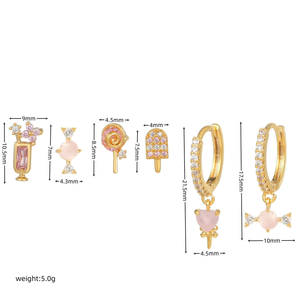 Summer Ice Cream Earrings Set