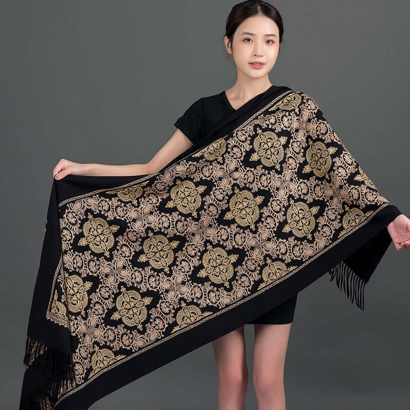 Women's Crown-Embroidered Versatile Scarf