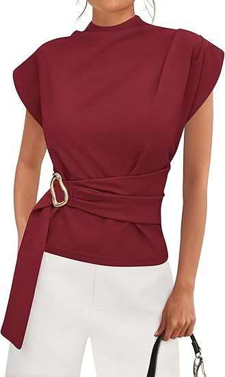 Women's Solid-Color Designer Tie-Up Top