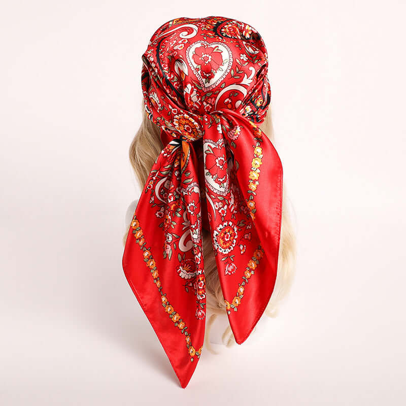 Women's Nordic-Striped Silk Scarf