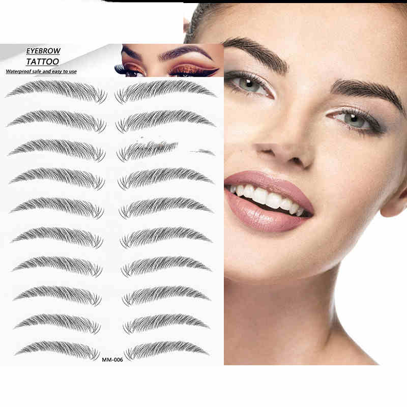 Eyebrow Tattoo Sticker Waterproof Cosmetics Long Lasting Makeup False Eyebrows Stickers