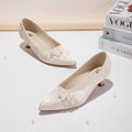 Women's Jacquard pointed toe pumps