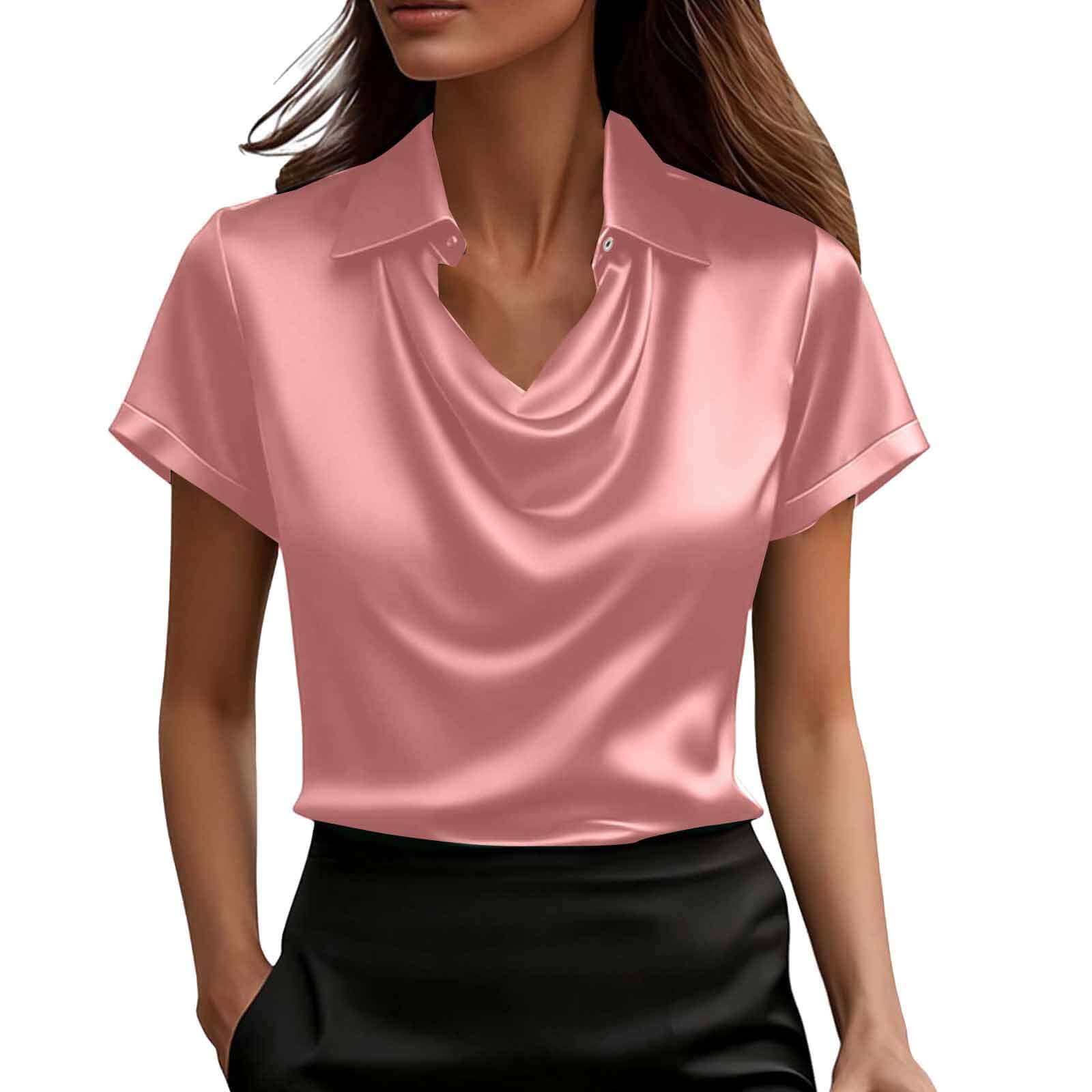 Fashionable Solid-Color Short-Sleeve Shirt