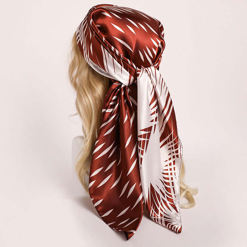 Women's Nordic-Striped Silk Scarf