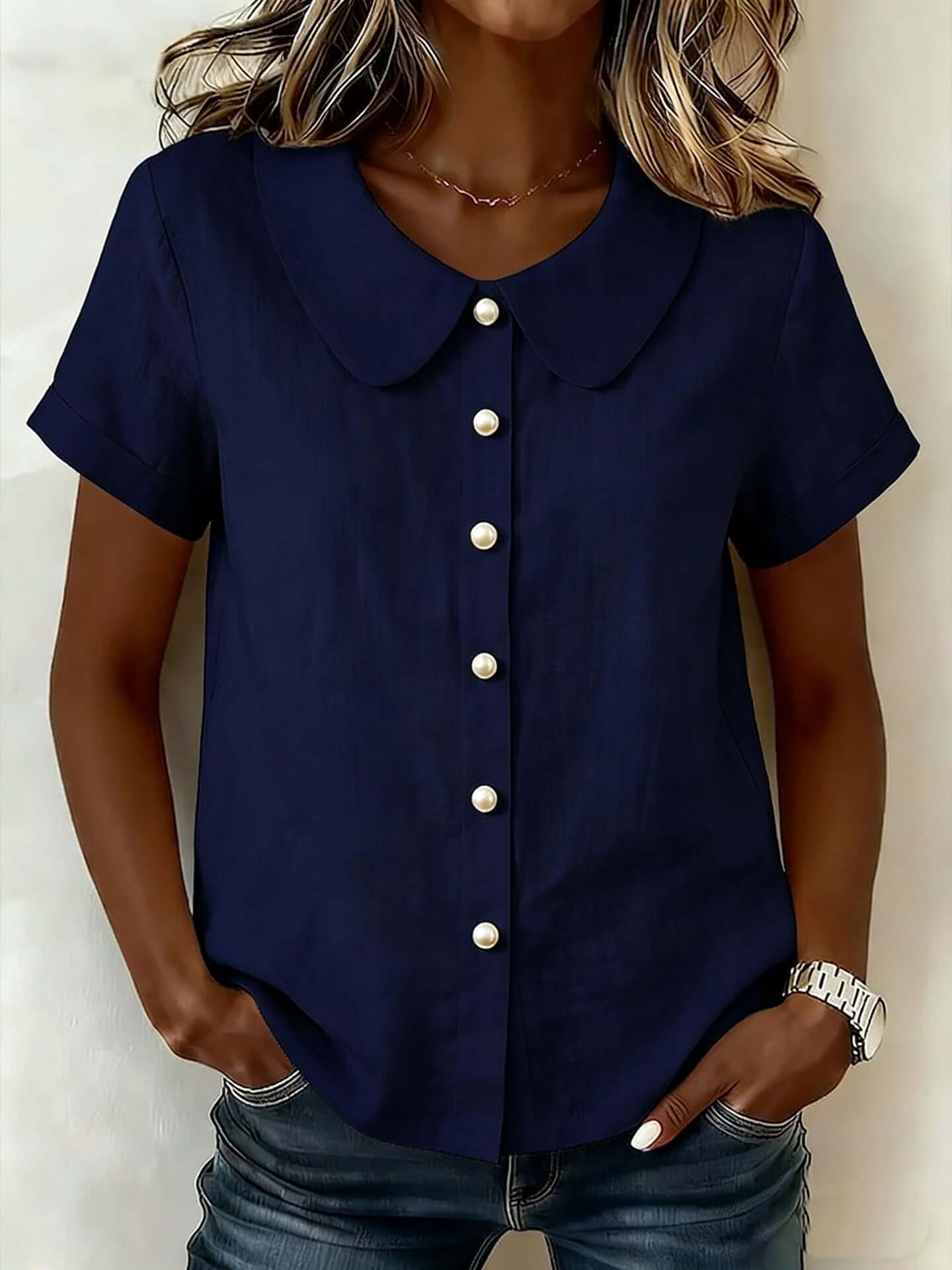 Women's Casual Loose Cotton-Linen Shirt
