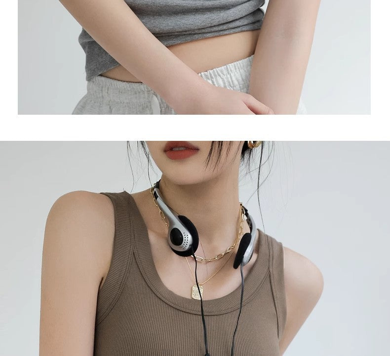 Women Threaded-strap Casual Vest