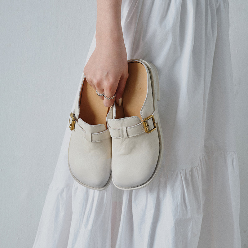 Ladies Block heel backless shoes