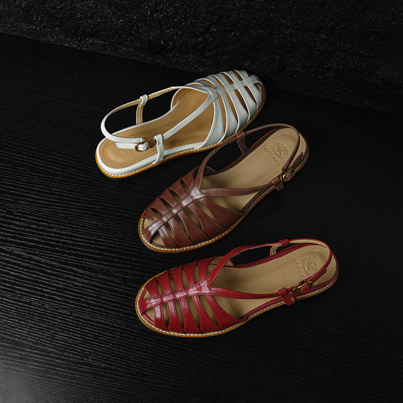 Ladies Woven Roman Sandals