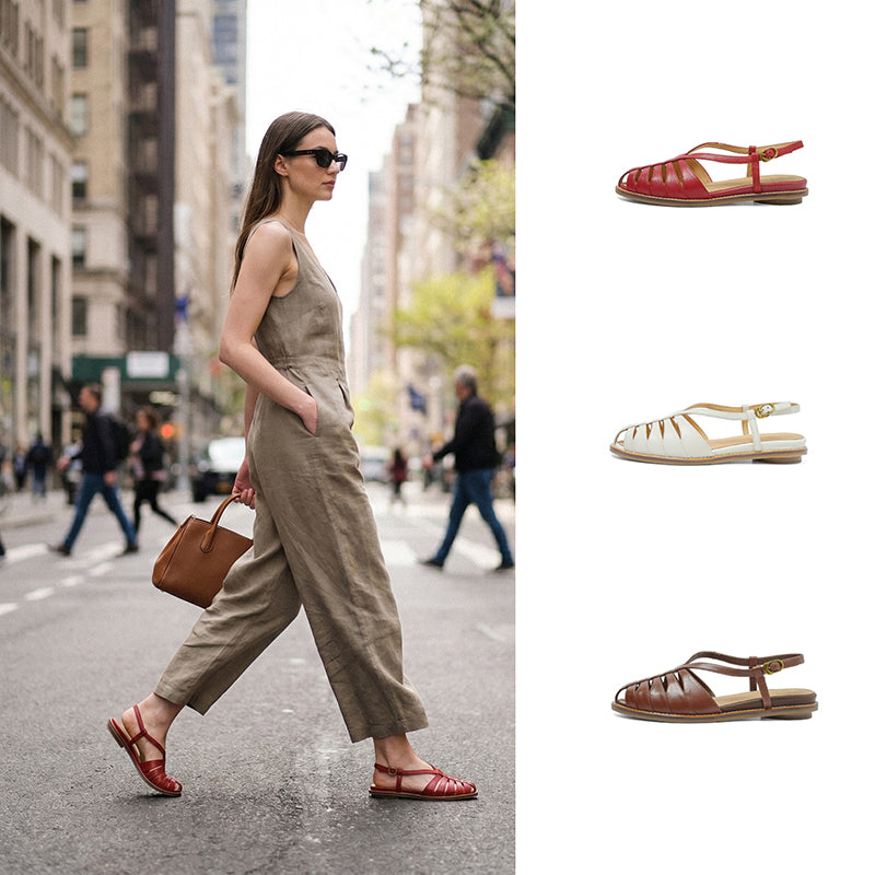 Ladies Woven Roman Sandals