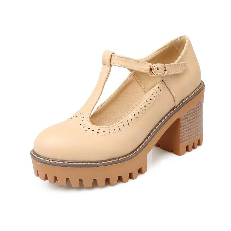 Women's Single Buckle strap with thick sole