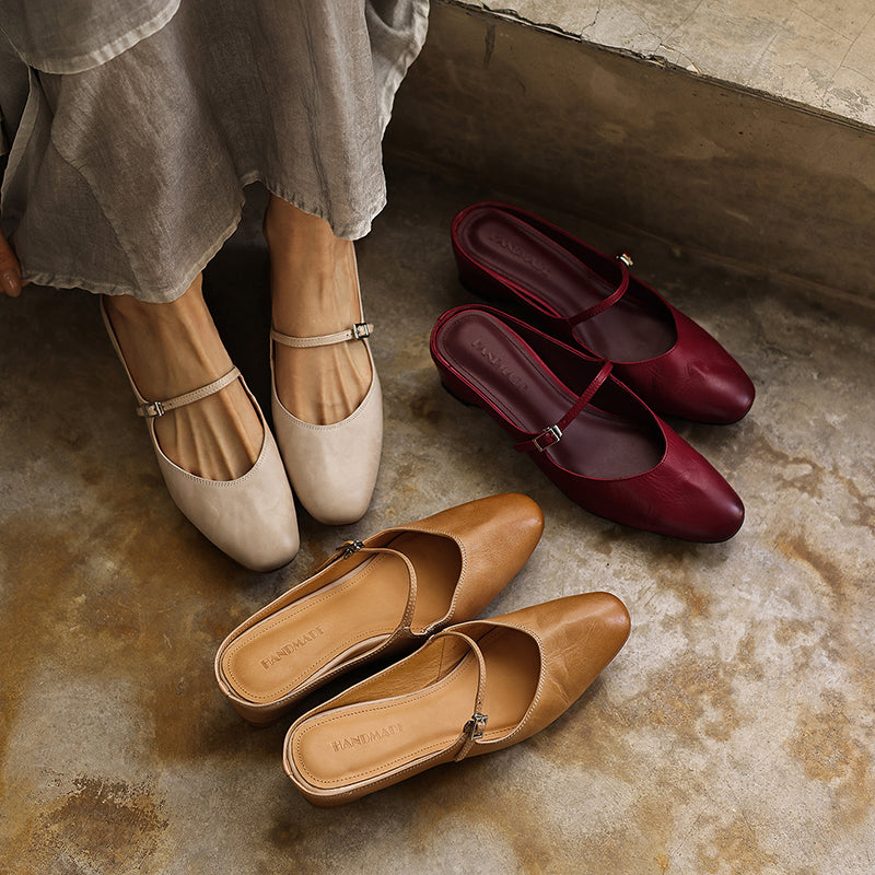 Ladies MaryJane open back shoes