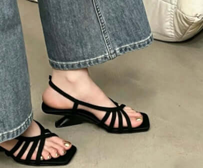 Women's Suede open toe sandals