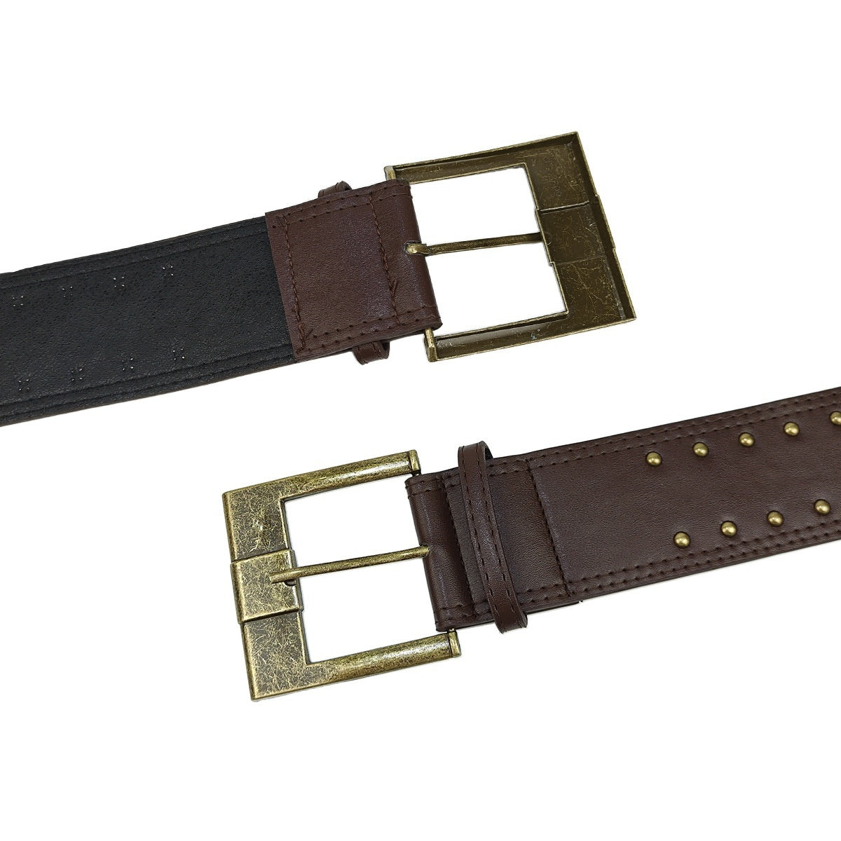 Women's Retro Punk Style Leather Belt with Rivet Decorations