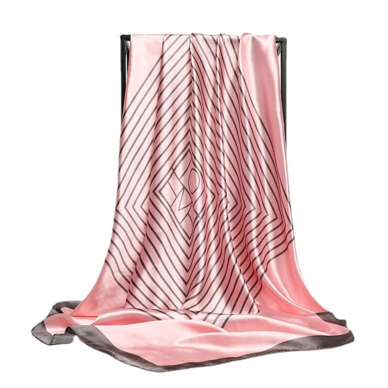Women's Nordic-Striped Silk Scarf