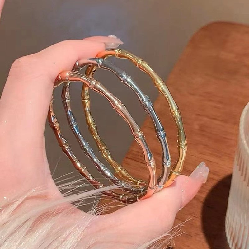 Titanium Steel Closed Bamboo-knot Bracelet