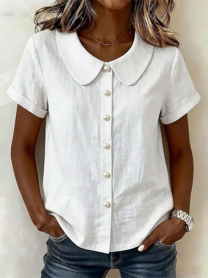 Women's Casual Loose Cotton-Linen Shirt