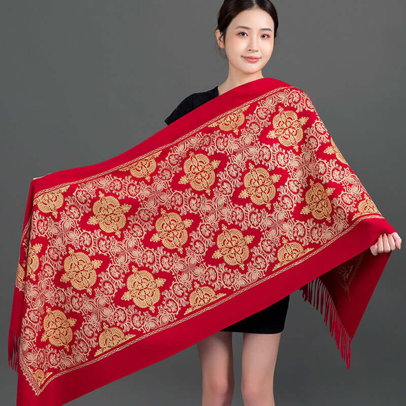 Women's Crown-Embroidered Versatile Scarf
