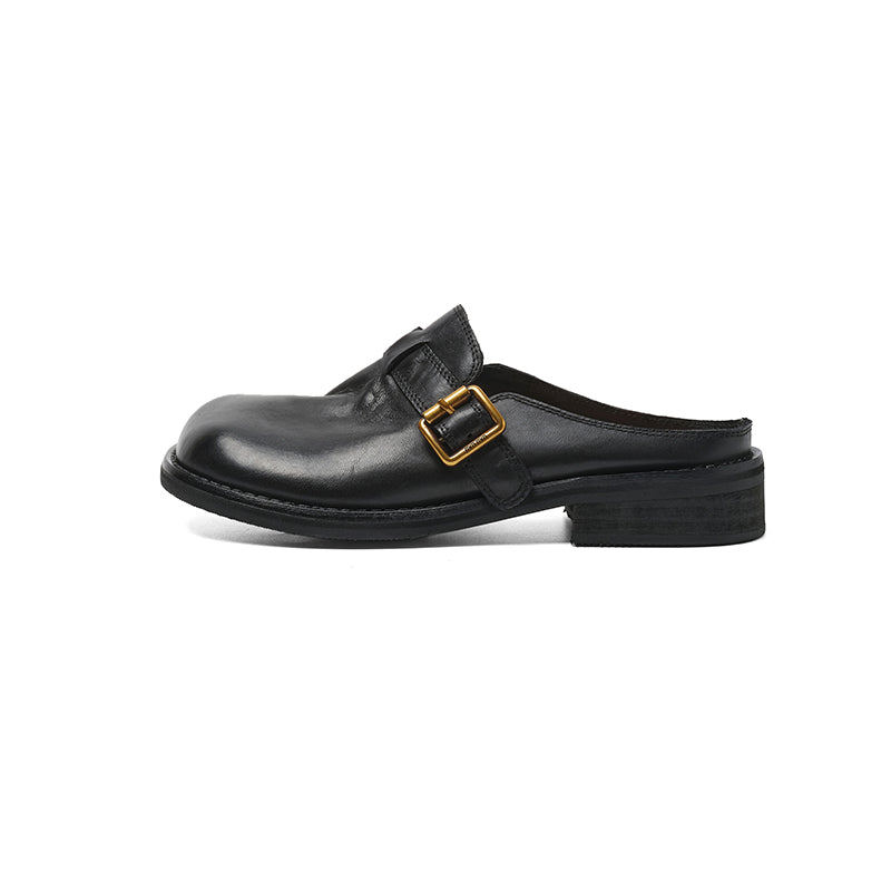 Ladies Block heel backless shoes