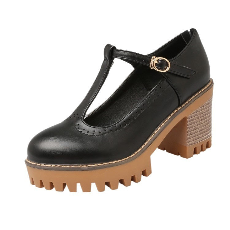 Women's Single Buckle strap with thick sole