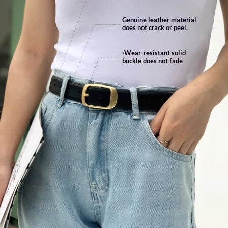 Fashionable Decorative Jeans Belt Made Of Cowhide