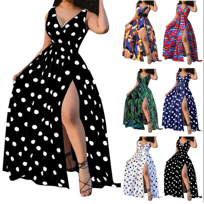 Women's Sexy Party Dresses Belt Forked Club