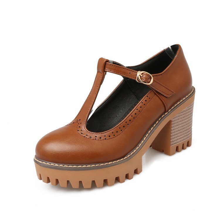 Women's Single Buckle strap with thick sole